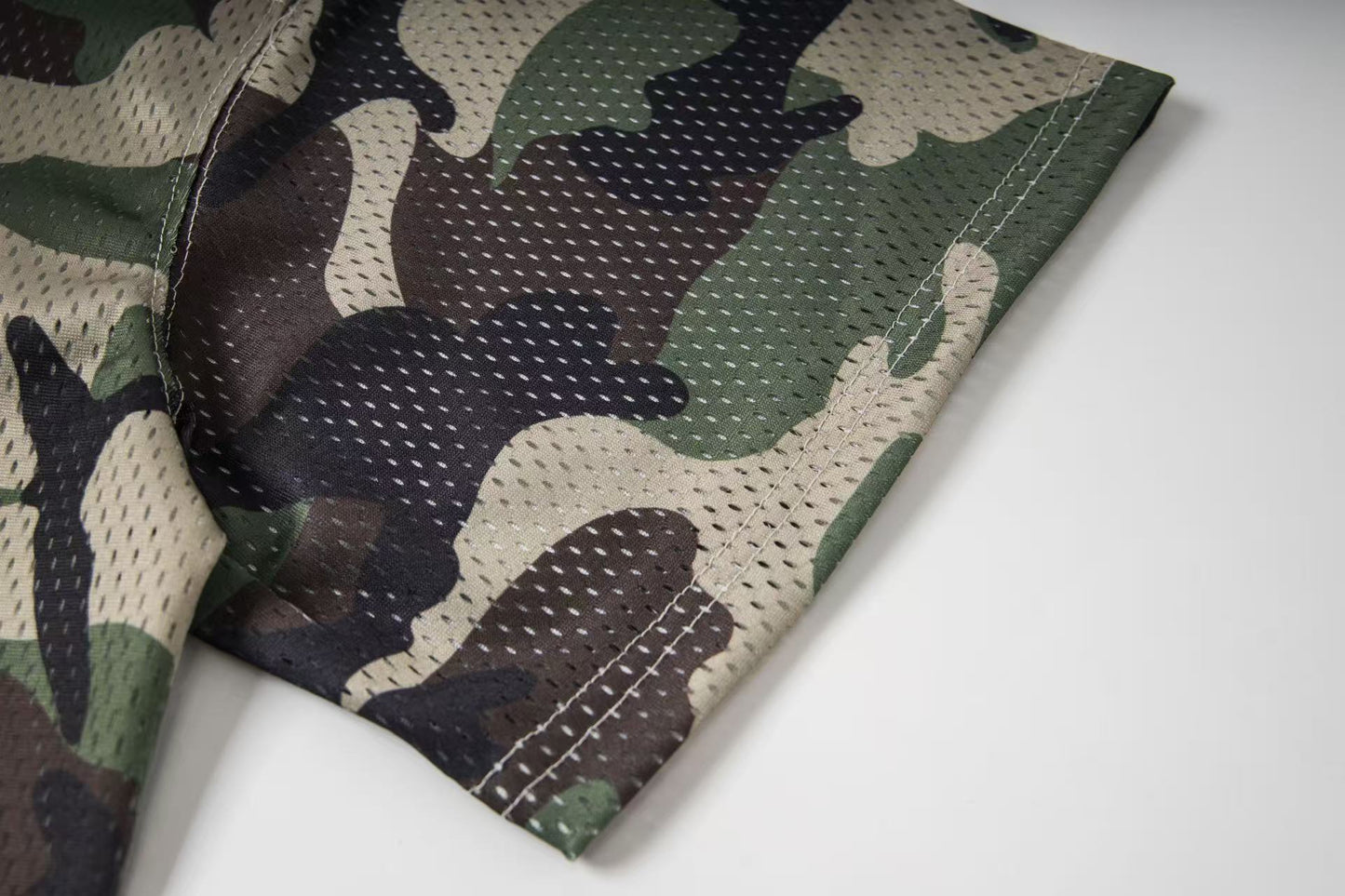 Stussy 4x4 Mesh Jersey T-Shirt Woodland Camo and Orange