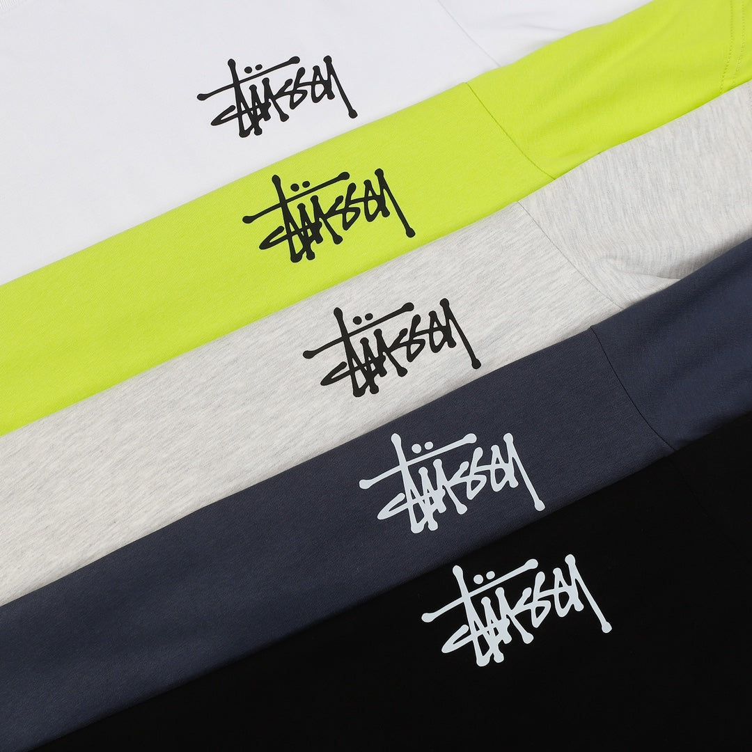 Stussy Basic Logo T-Shirt - Light Grey