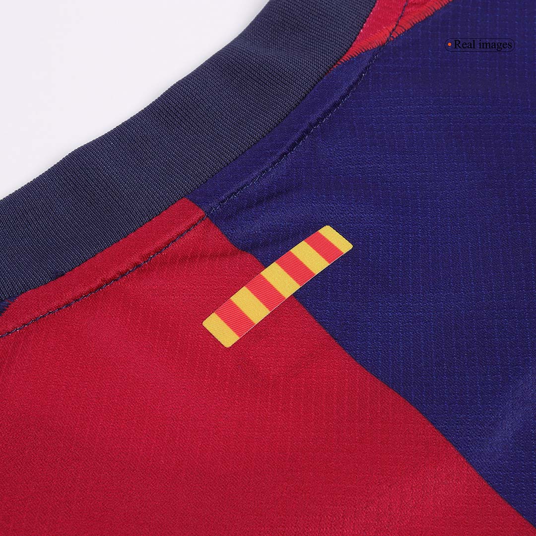 LEWANDOWSKI #9 Barcelona Home Soccer Jersey 2024/25 - Spotify Logo Without Text