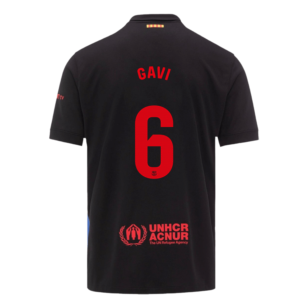 GAVI #6 Barcelona Away Soccer Jersey 2024/25  - Spotify Logo Without Text