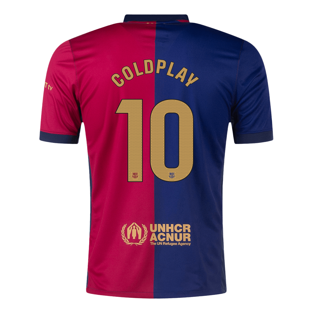 COLDPLAY #10 Barcelona Home Soccer Jersey 2024/25 - COLDPLAY