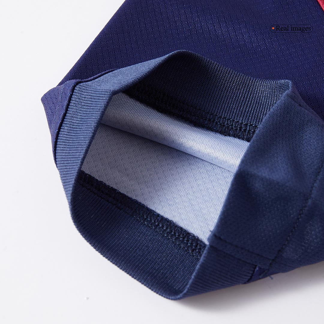 Kid's Barcelona X Coldplay Home Soccer Jersey Kit(Jersey+Shorts) 2024/25 Red&Blue