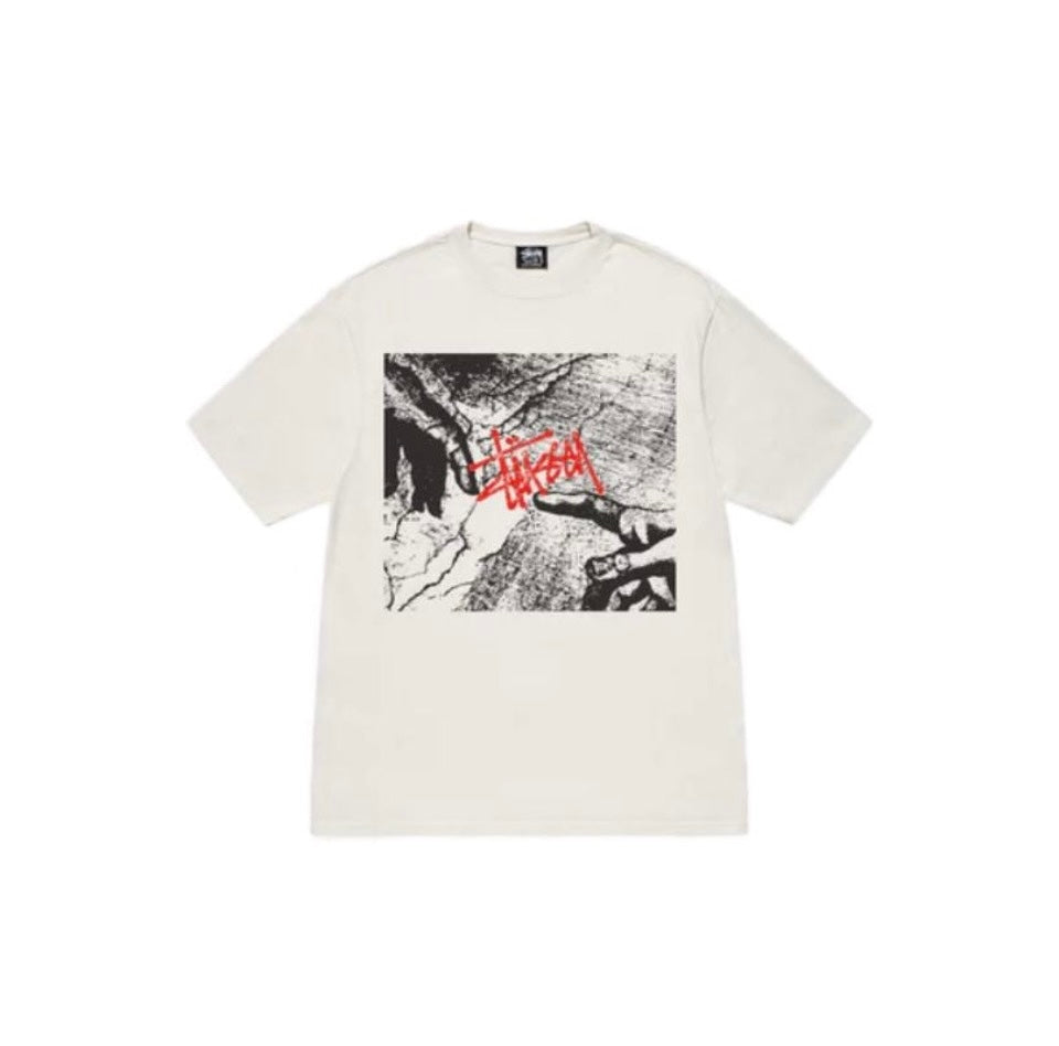 Stussy 'Creation' Hands Graphic T-Shirt - Cream / Off-White