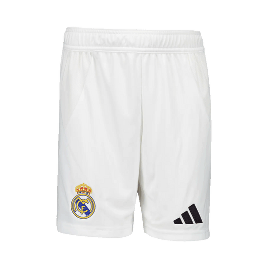 Gift-Real Madrid Home Soccer Shorts 2024/25 White