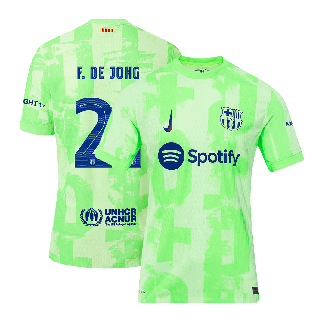 Authentic F.DE JONG #21 Barcelona Third Away Soccer Jersey 2024/25 - UCL