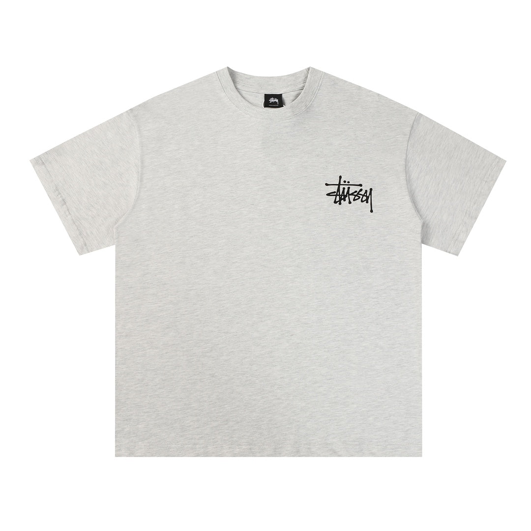 Stussy Basic Logo T-Shirt - Light Grey