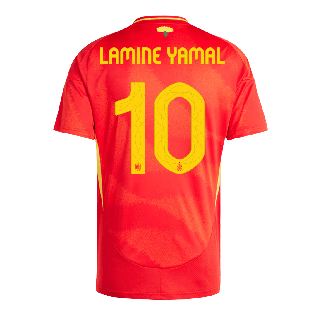 LAMINE YAMAL #10 Spain Home Soccer Jersey Euro 2024