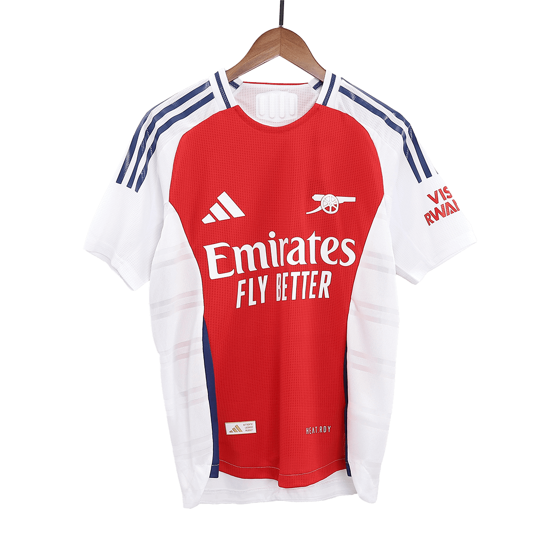Authentic RICE #41 Arsenal Home Soccer Jersey 2024/25 Red