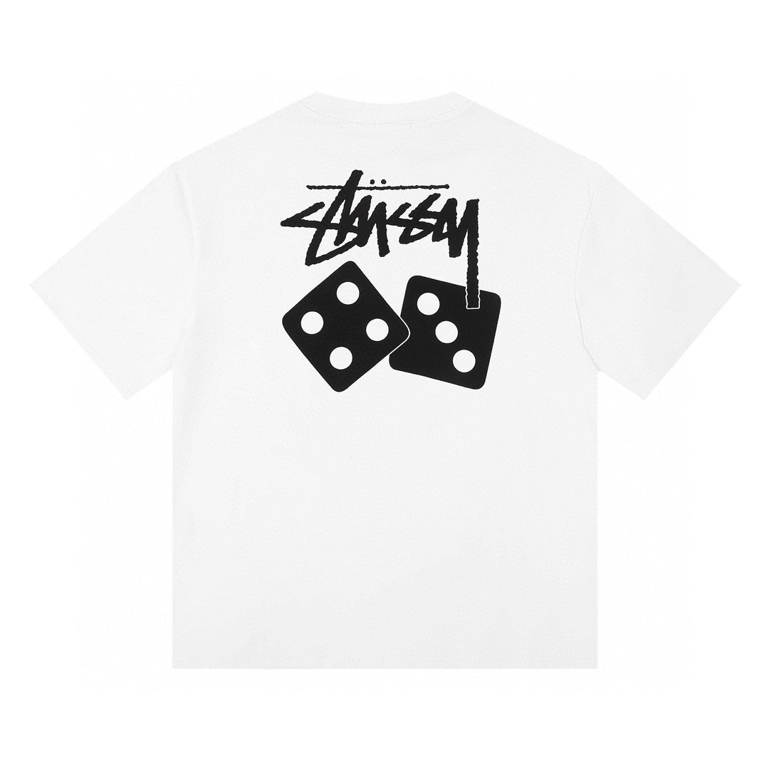 Stussy Dice Logo Short Sleeve T-Shirt - White