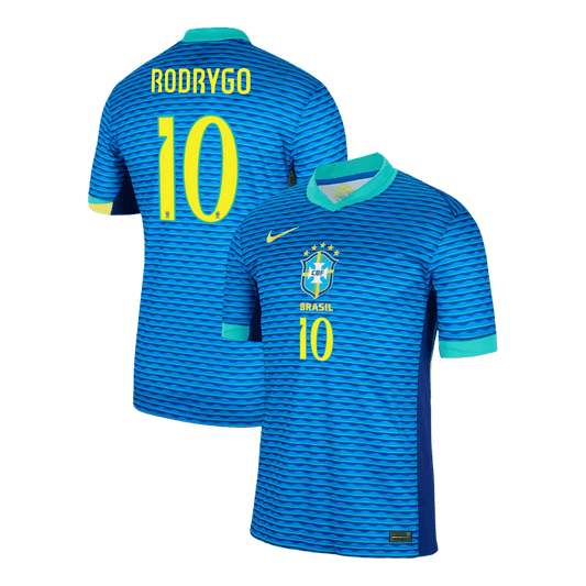 RODRYGO #10 Brazil Away Soccer Jersey Copa America 2024