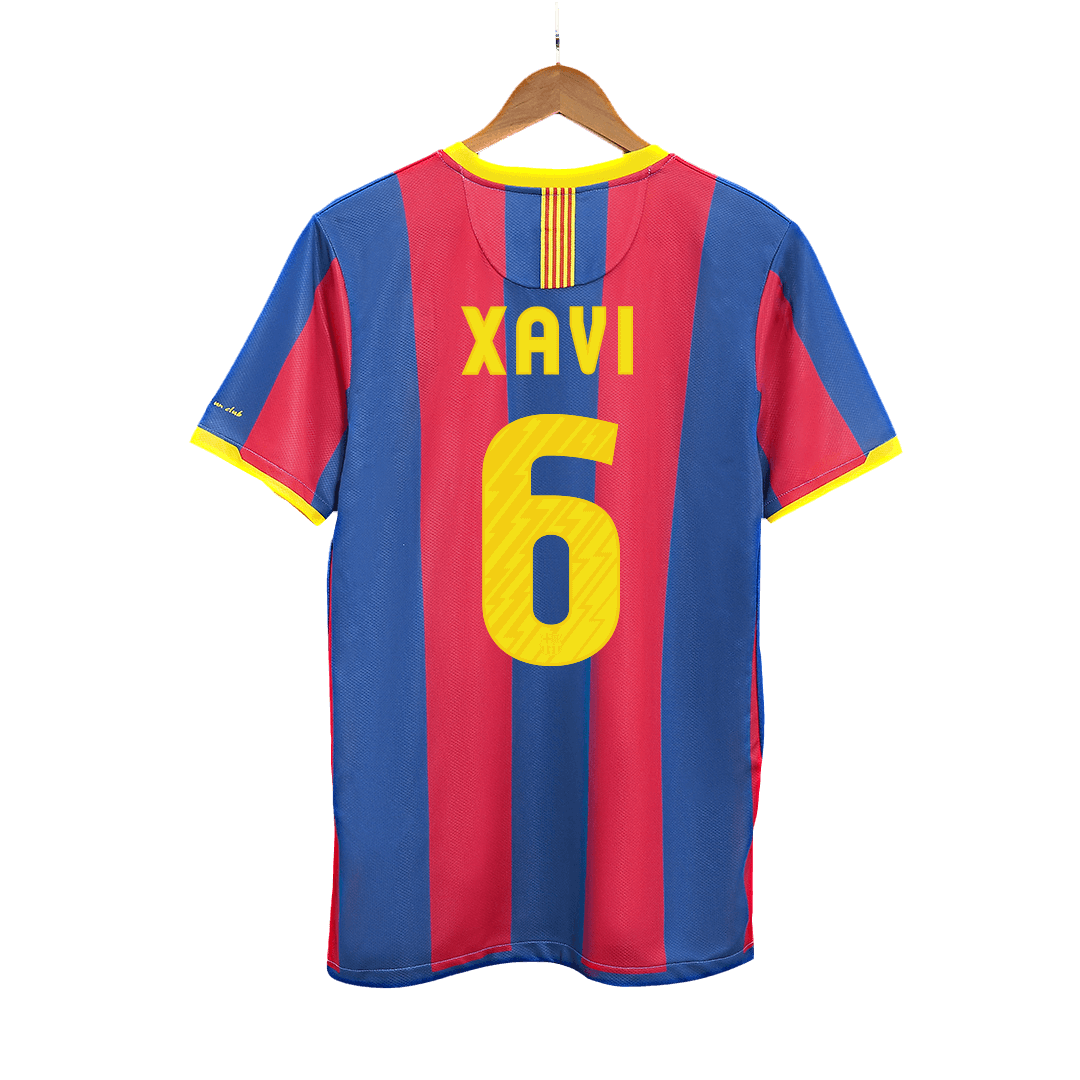 Retro XAVI #6 2010/11 Barcelona Home Soccer Jersey