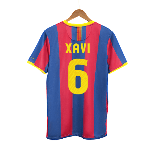 Retro XAVI #6 2010/11 Barcelona Home Soccer Jersey
