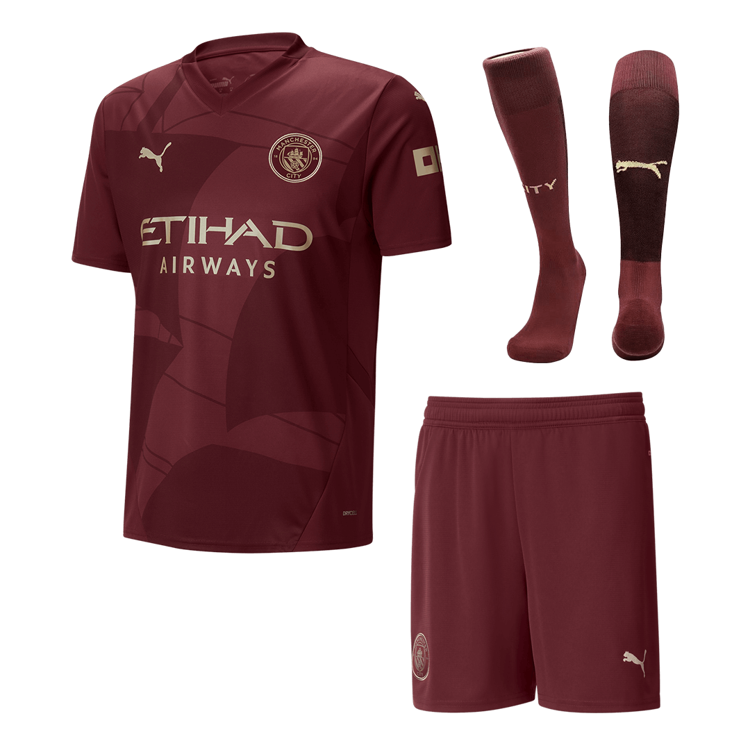 Manchester City Third Away Soccer Jersey Kit(Shirt+Shorts+Socks) 2024/25