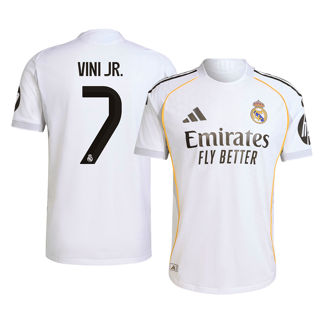 Authentic VINI JR. #7 Soccer Jersey Real Madrid Home Shirt 2025/26