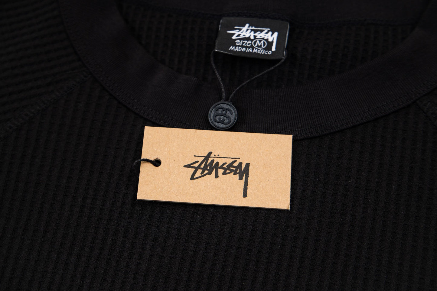 Stüssy Textured Waffle-Knit Raglan T-Shirt