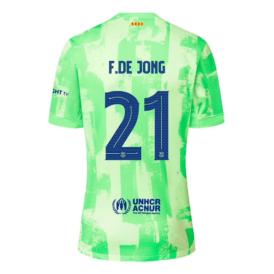 F.DE JONG #21 Barcelona Third Away Soccer Jersey 2024/25 - UCL£¨Spotify Logo Without Text£©