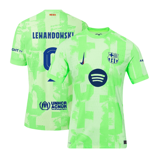 Authentic LEWANDOWSKI #9 Barcelona Third Away Soccer Jersey 2024/25 - UCL£¨Spotify Logo Without Text£©