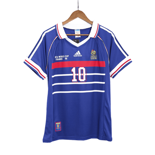 ZIDANE #10 France Retro Jersey Home Soccer Shirt 1998 World Cup