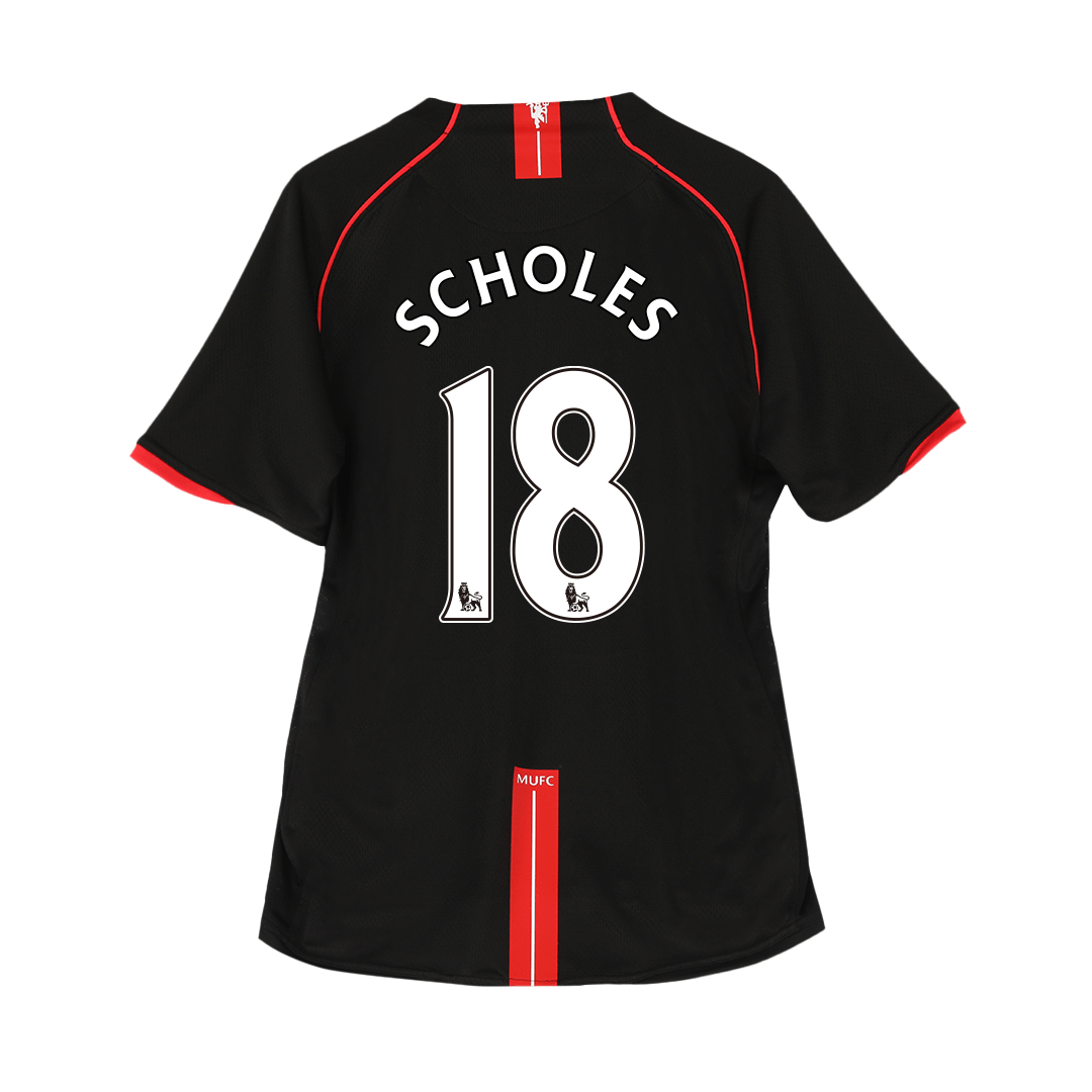 Retro SCHOLES #18 2007/08 Manchester United Away Soccer Jersey