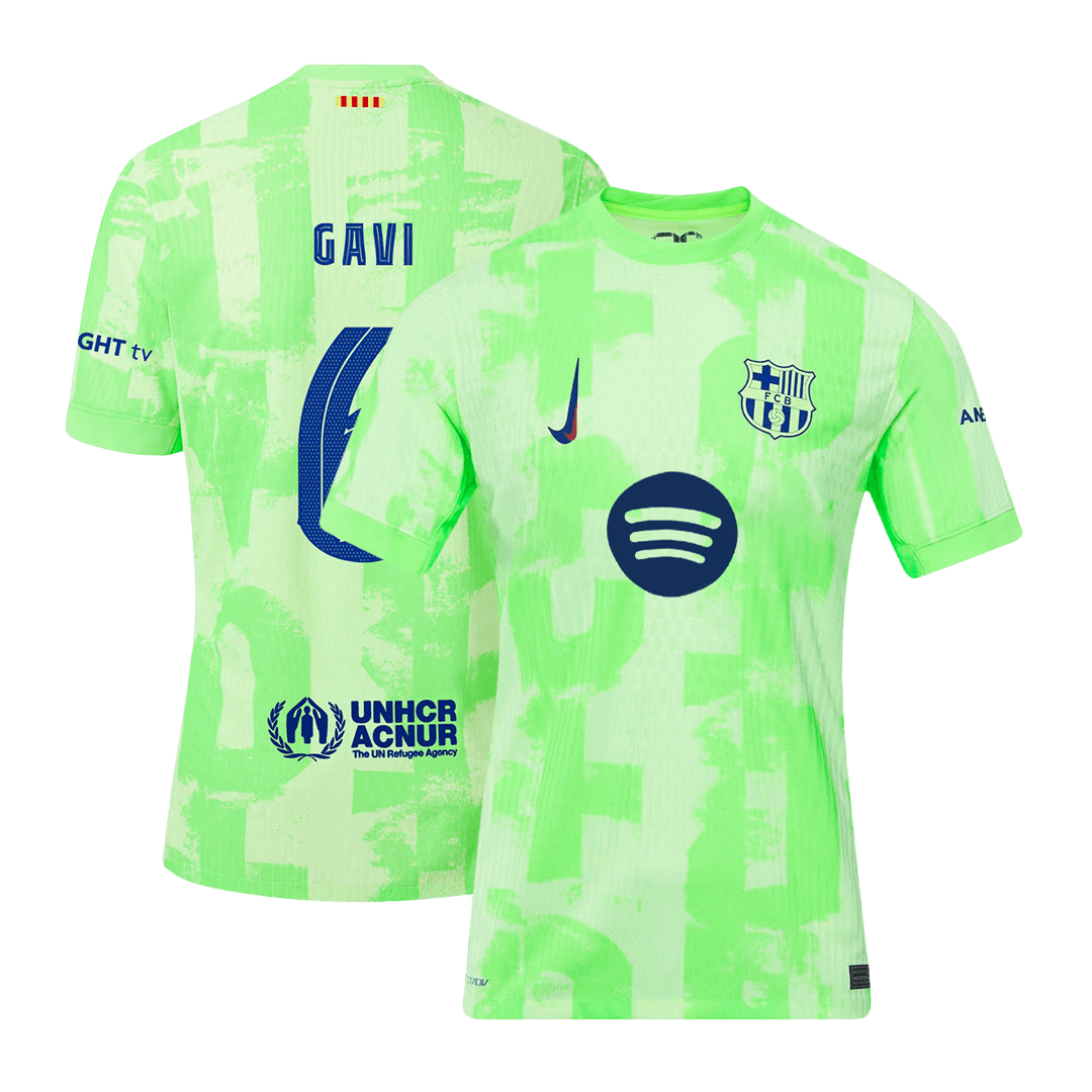 Authentic GAVI #6 Barcelona Third Away Soccer Jersey 2024/25  - UCL£¨Spotify Logo Without Text£©