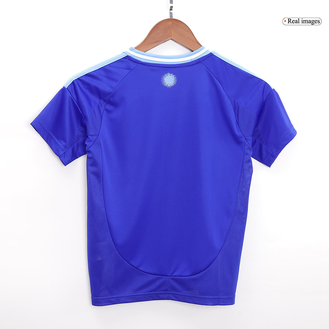 Kid's Argentina Away Soccer Jersey Kit(Jersey+Shorts) Copa America 2024