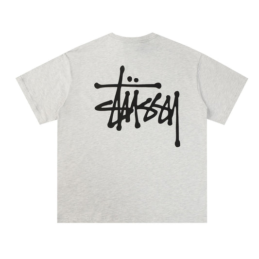 Stussy Basic Logo T-Shirt - Light Grey
