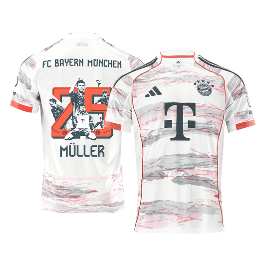 MÜLLER Special #25 Bayern Munich Soccer Jersey Away Shirt 2025/26