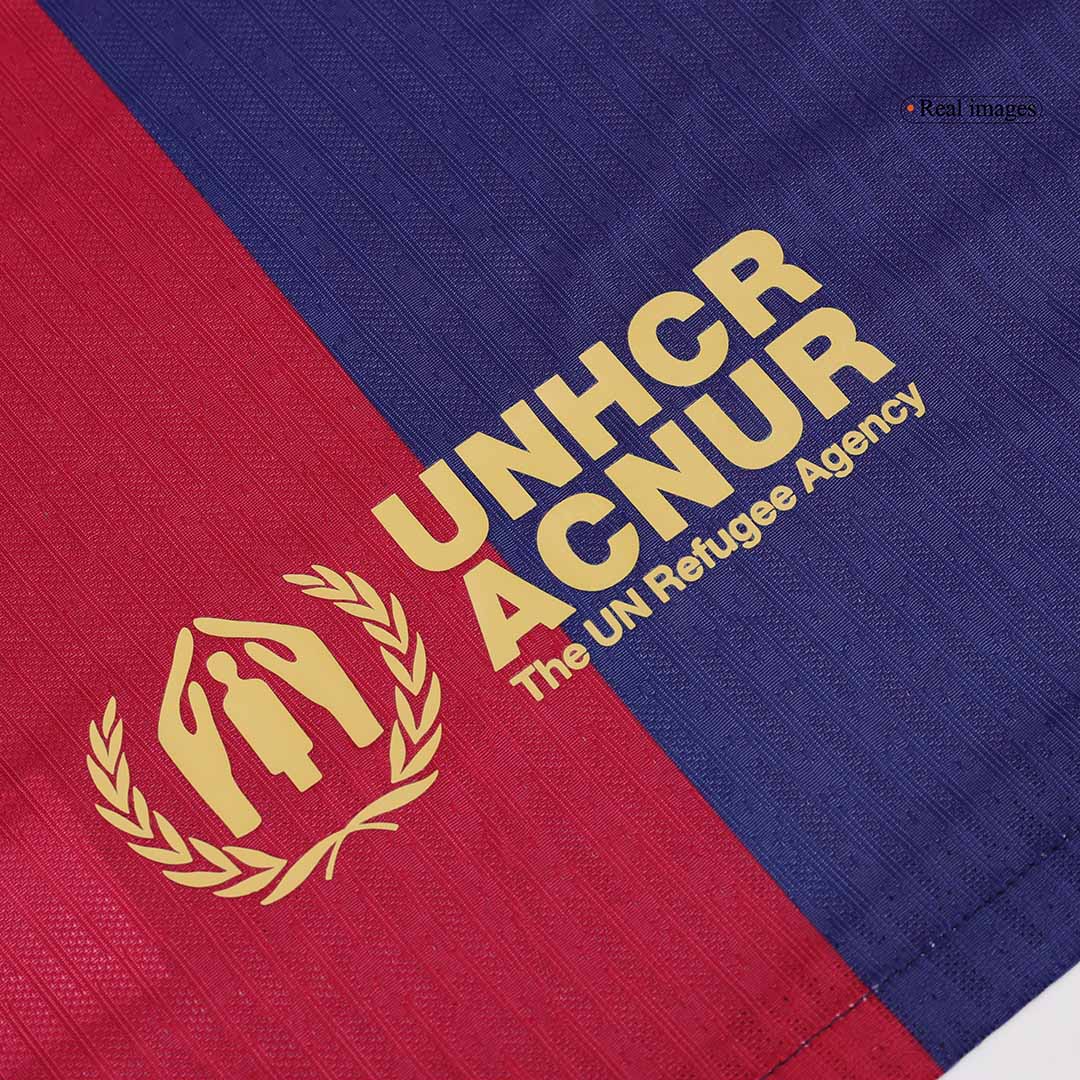 RAPHINHA #11 Authentic Barcelona Home Soccer Jersey 2024/25 Red&Blue - UCL