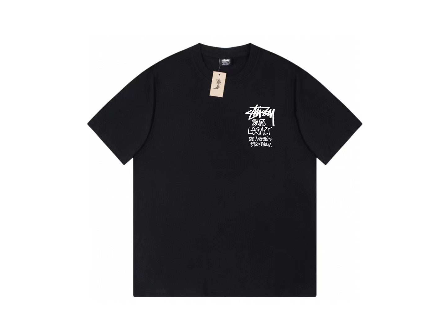 Stussy and Our Legacy Collaboration 8-Ball Yin Yang Graphic T-Shirt - Black