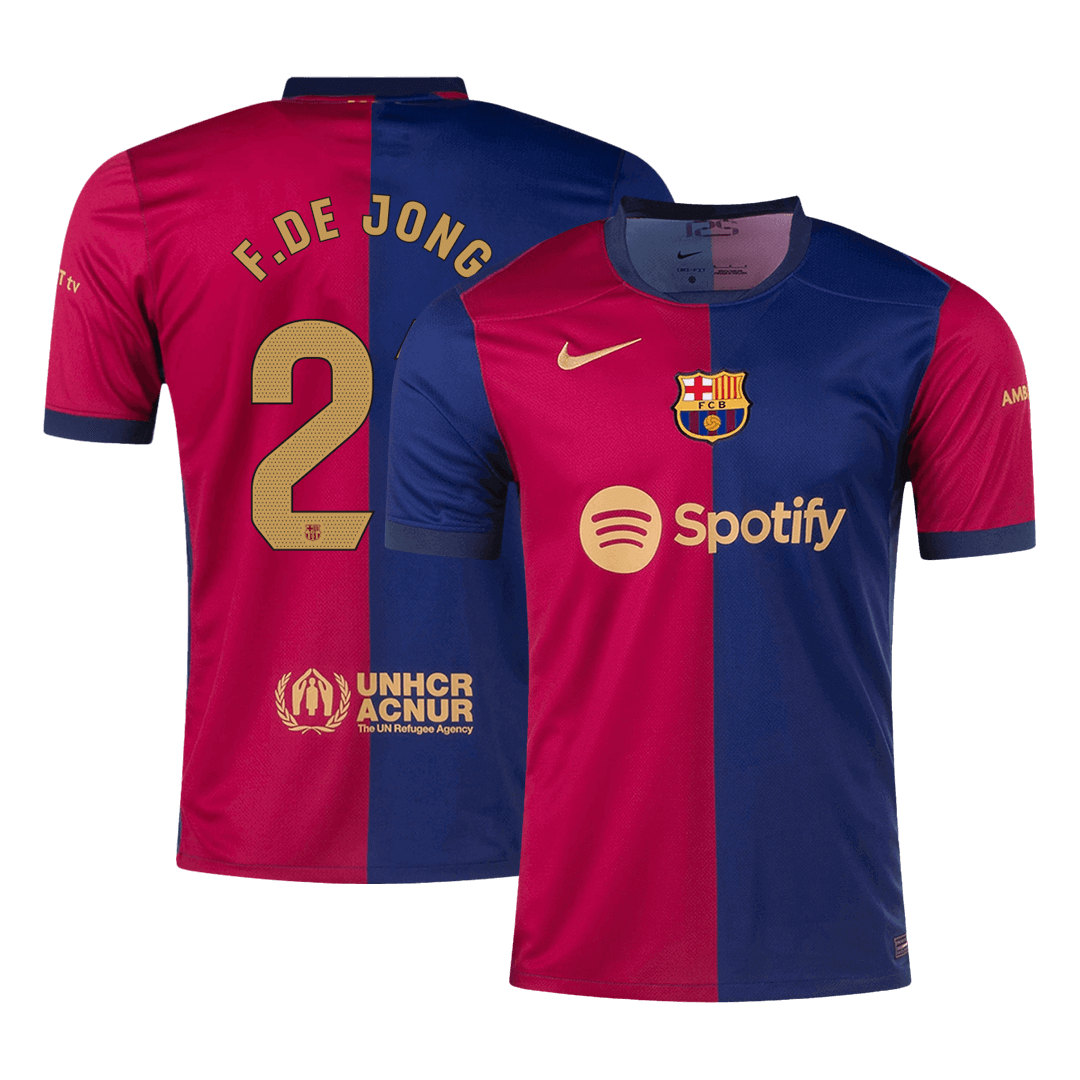 F.DE JONG #21 Barcelona Home Soccer Jersey 2024/25