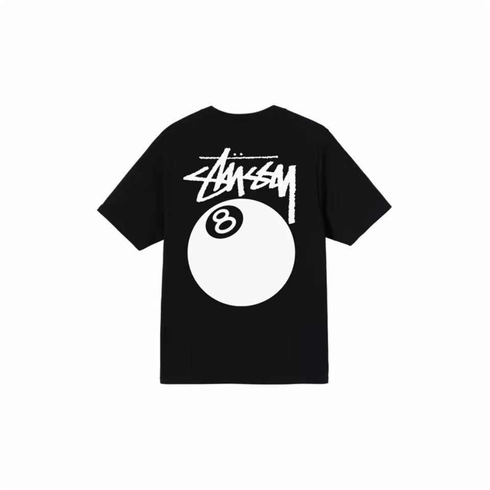 Stussy Black 8-Ball Logo Short Sleeve T-Shirt