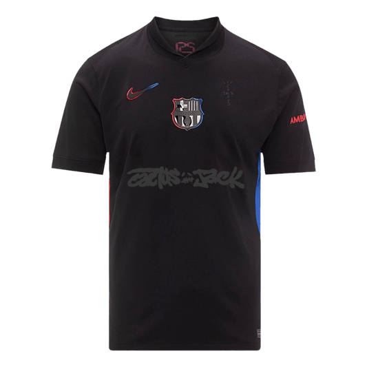 Barcelona X Travis Scott Away Soccer Jersey 2024/25 Black