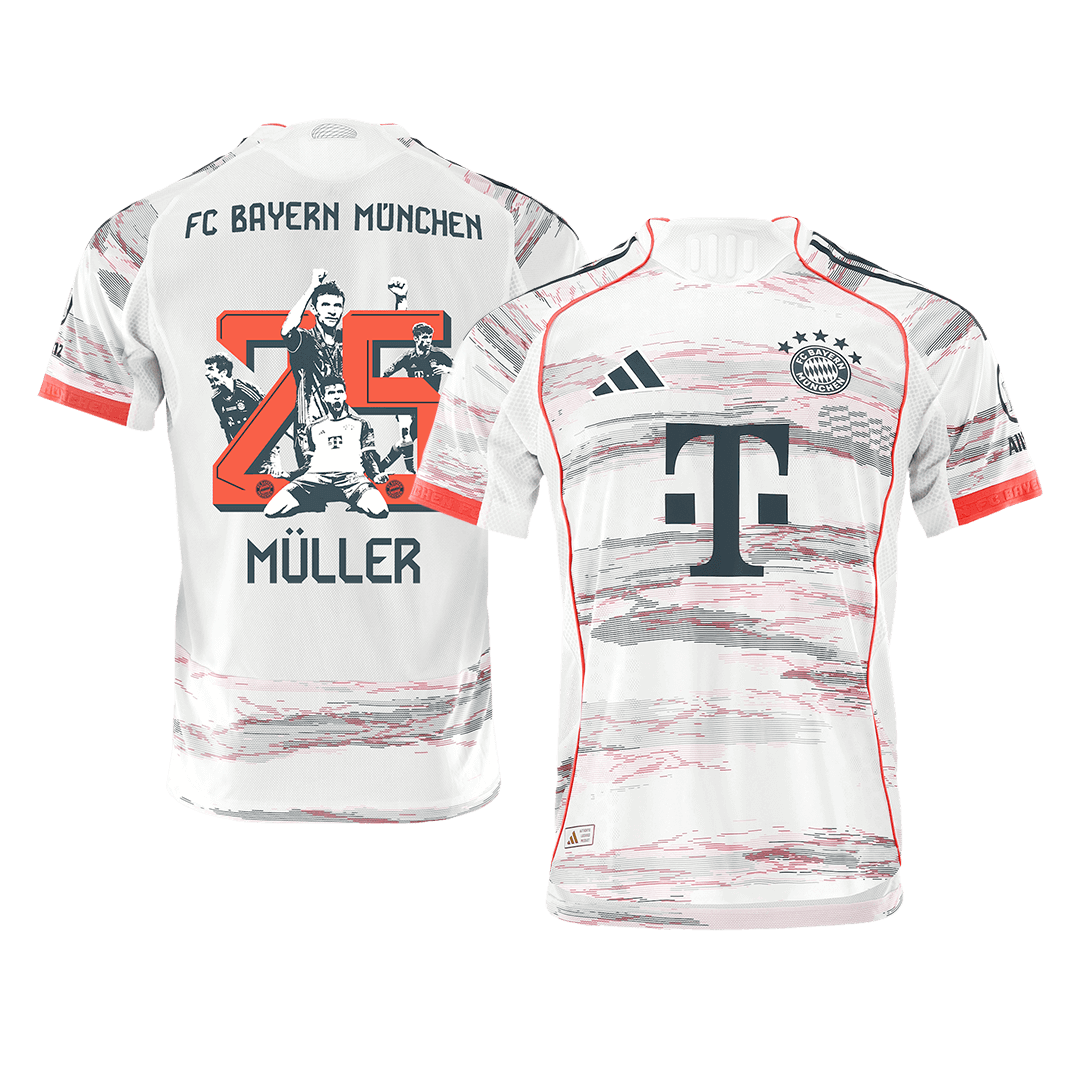 Authentic MÜLLER Special #25 Soccer Jersey Bayern Munich Away Shirt 2025/26