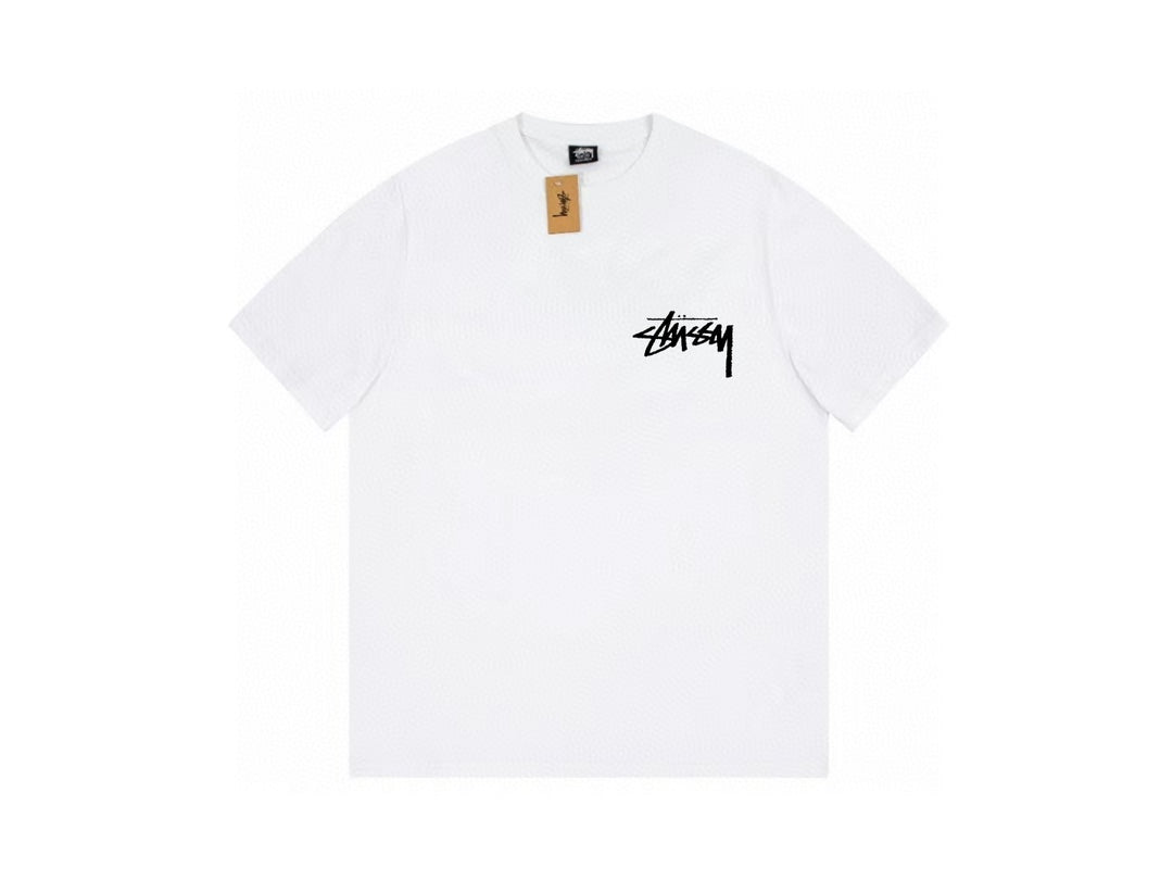 Stussy Basic Signature Logo T-Shirt in White | Classic Streetwear Tee