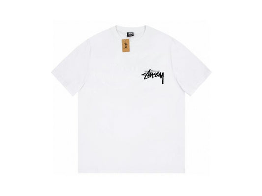 Stussy Basic Signature Logo T-Shirt in White | Classic Streetwear Tee