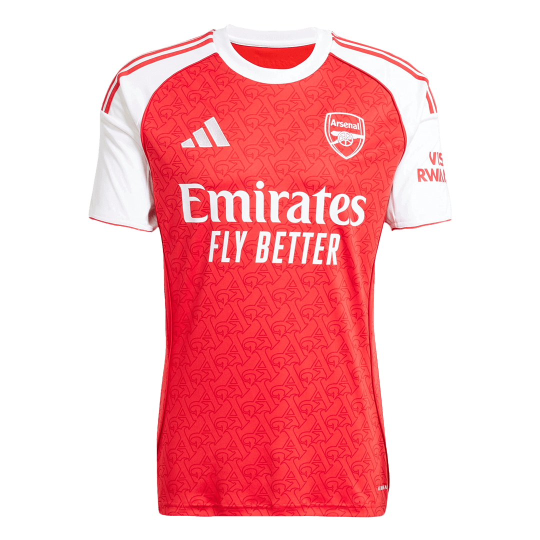 RICE #41 Arsenal Home Soccer Jersey 2025/26 Red