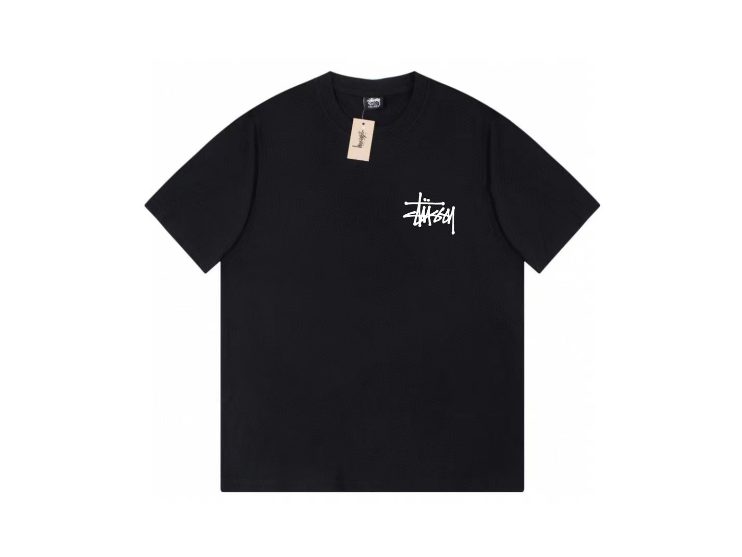 Stussy Abstract Pink Landscape Graphic T-Shirt Black
