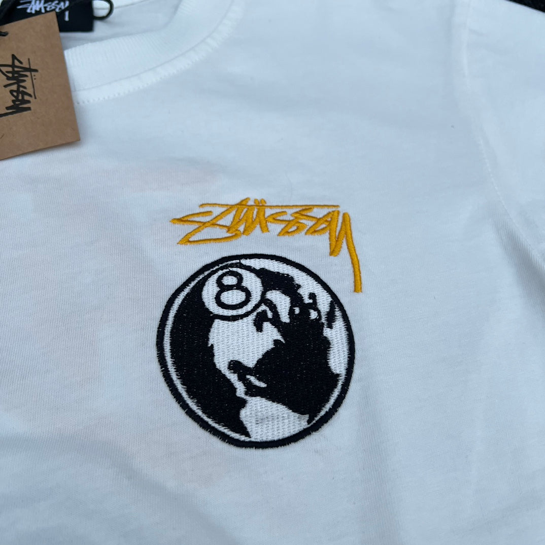 Stussy 8-Ball Globe Graphic T-Shirt - Black