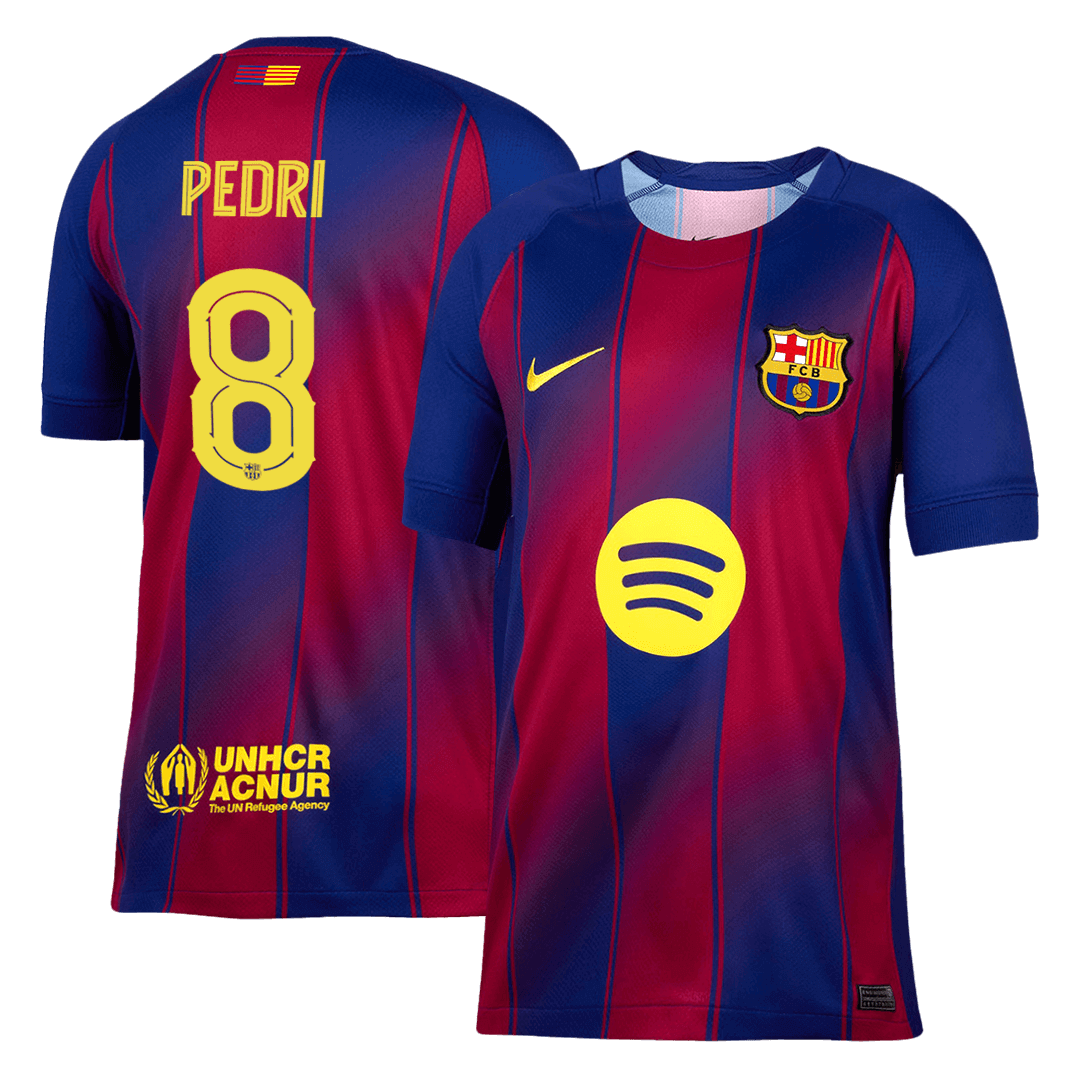 PEDRI #8 Barcelona Home Soccer Jersey 2025/26 -UCL