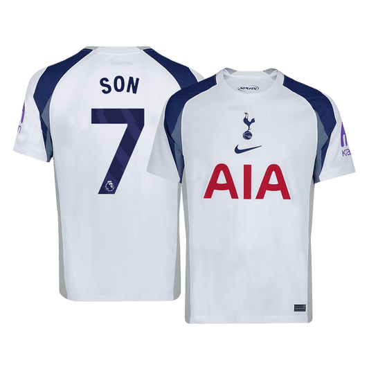 SON #7 Tottenham Hotspur Soccer Jersey Home Custom Shirt 2025/26