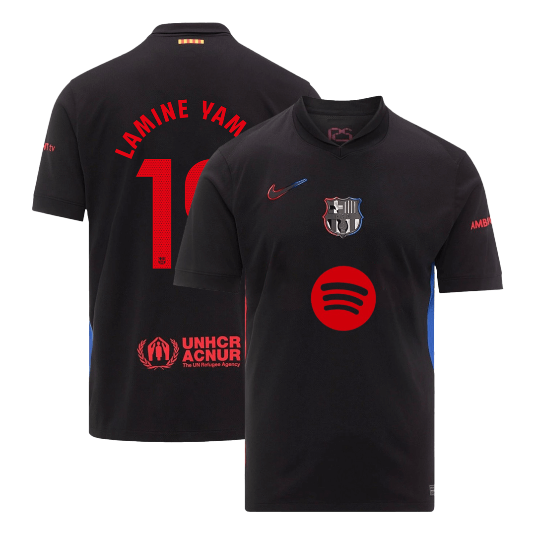 LAMINE YAMAL #19 Barcelona Away Soccer Jersey 2024/25 - Spotify Logo Without Text