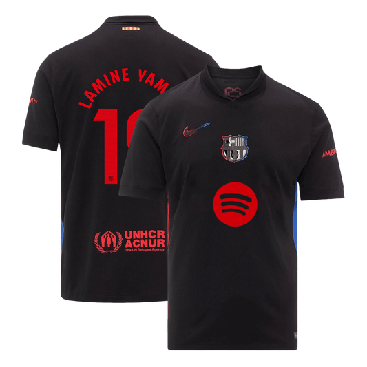 LAMINE YAMAL #19 Barcelona Away Soccer Jersey 2024/25 - Spotify Logo Without Text