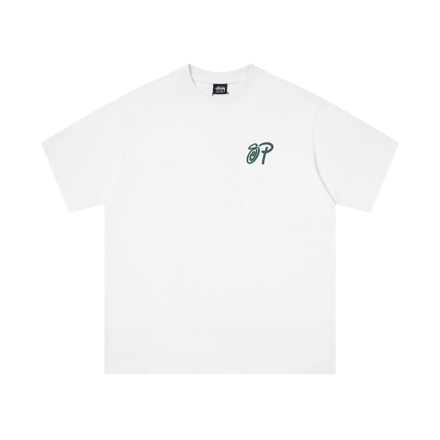 Stussy SP Swirl Logo Short Sleeve T-Shirt - White