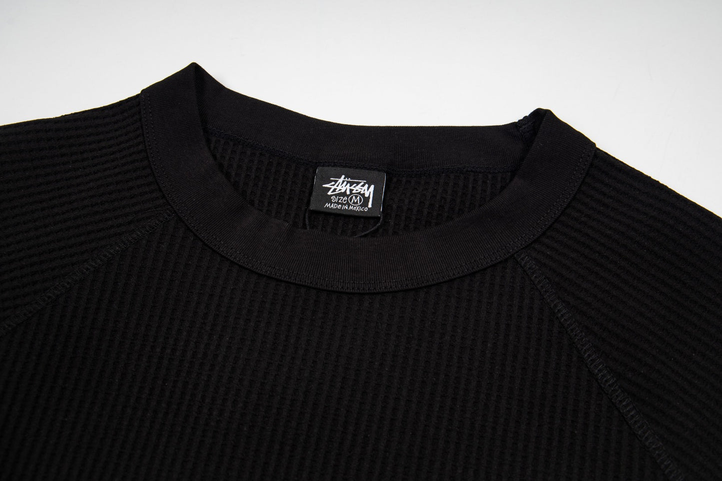 Stüssy Textured Waffle-Knit Raglan T-Shirt