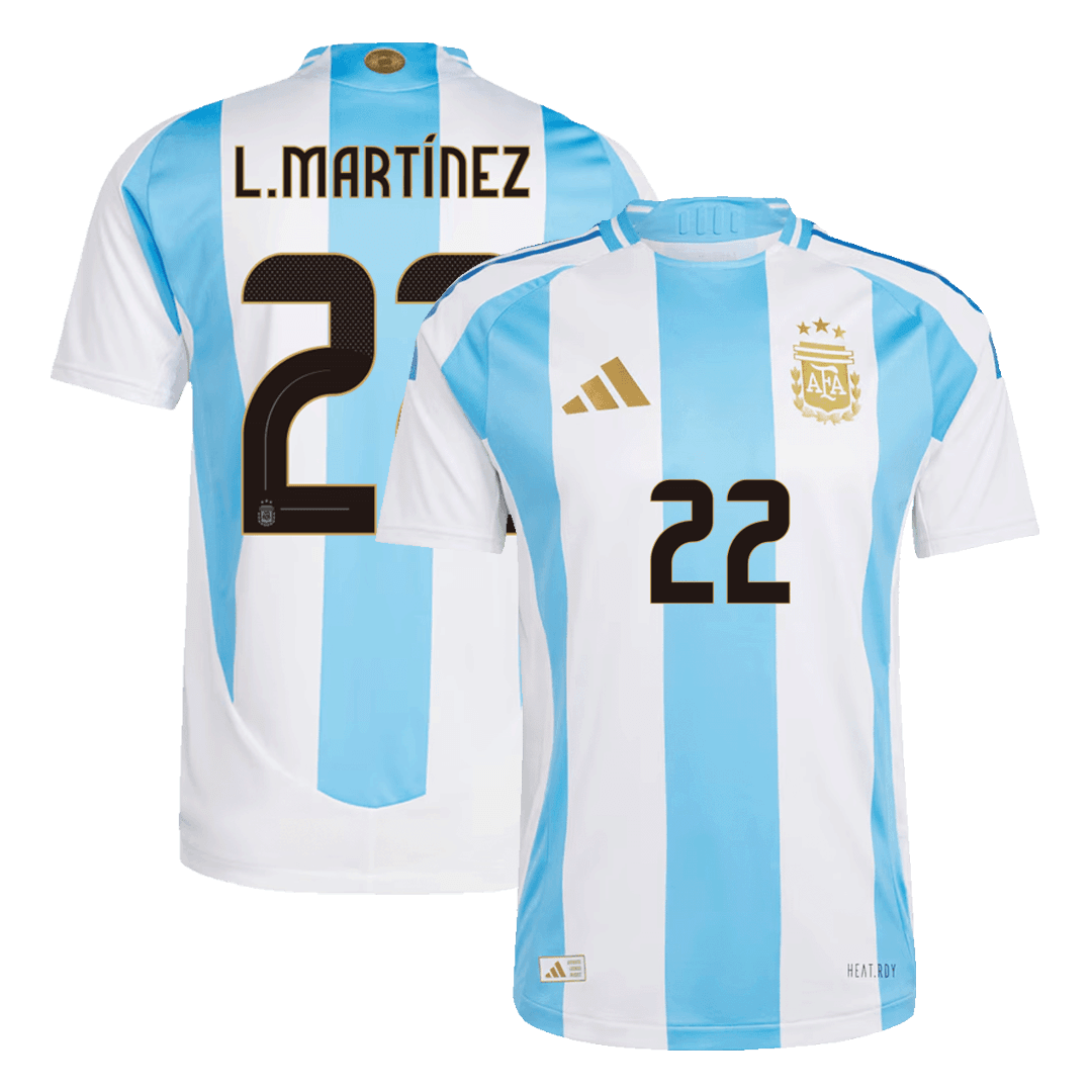 Authentic L.MARTÍNEZ #22 Argentina Home Soccer Jersey Copa America 2024