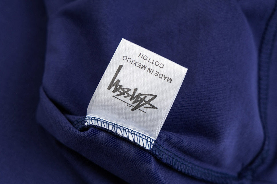 Stussy Mushrooms In The Clouds Graphic T-Shirt Navy Blue Summer 2018