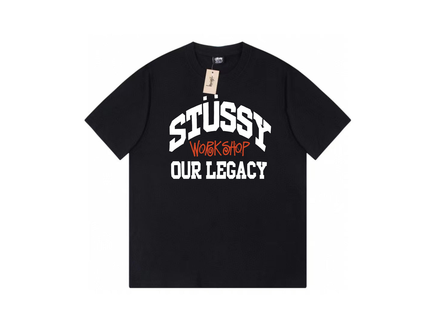 Stussy and Our Legacy Workshop Graphic T-Shirt - Black