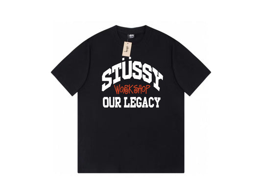 Stussy and Our Legacy Workshop Graphic T-Shirt - Black