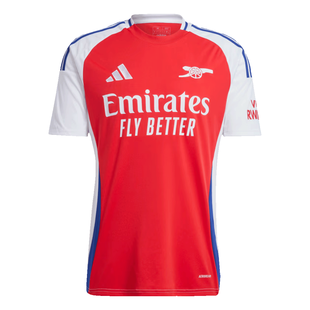RICE #41 Arsenal Home Soccer Jersey 2024/25 Red