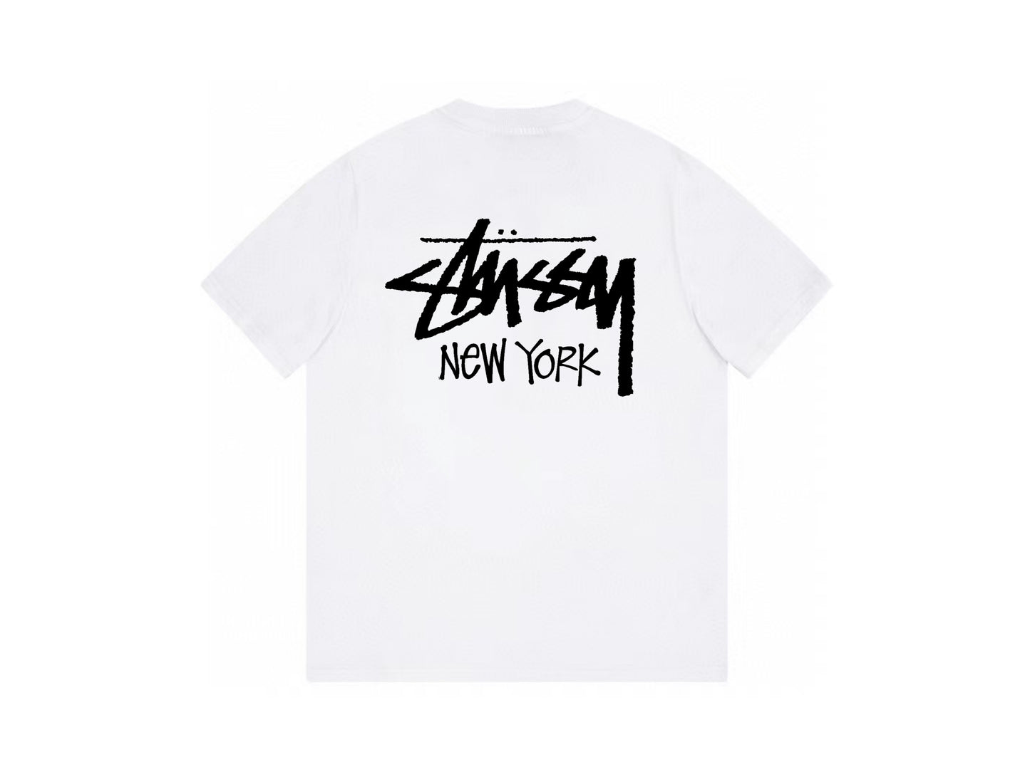 White Stussy New York Logo T-Shirt